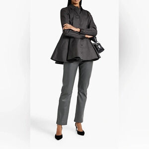 CO
Cotton-taffeta peplum shirt